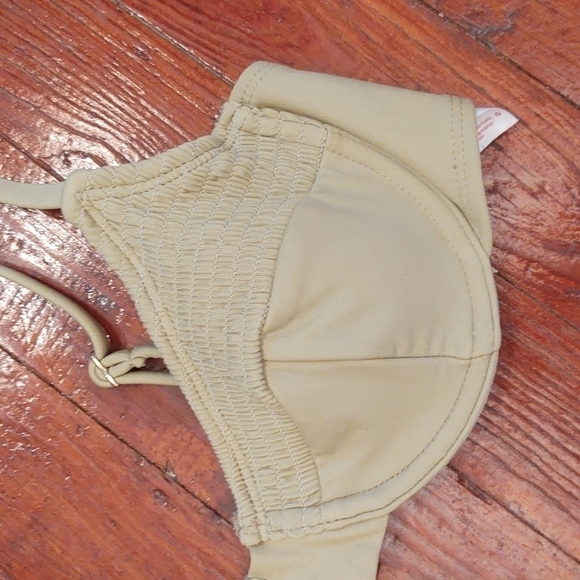 xhilaration Olive Green Structured Bikini Top Sz M - Picture 2 of 6